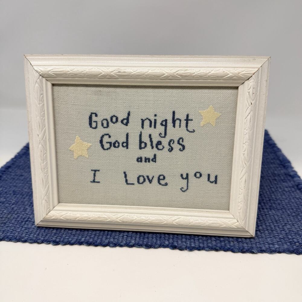RARE Good Night God Bless Cross Stitch Pattern By Twisted Threads